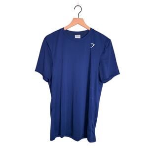 GYMSHARK lightweight mesh breathable Navy Athletic gym shirt L